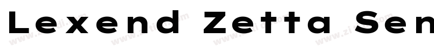 Lexend Zetta SemiBol字体转换